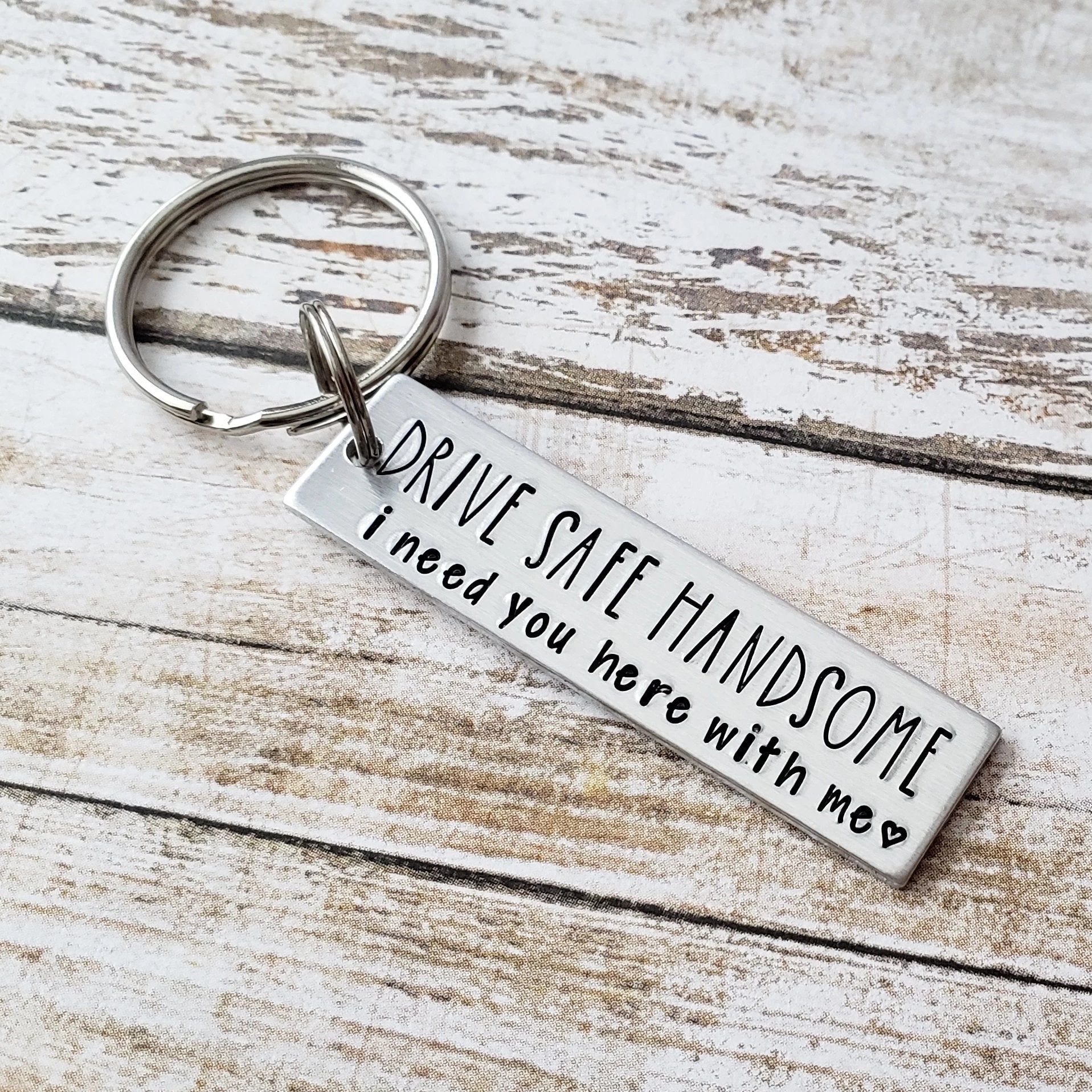 Candidly K Handmade Drive Safe I Need You Here with Me Key Chain
